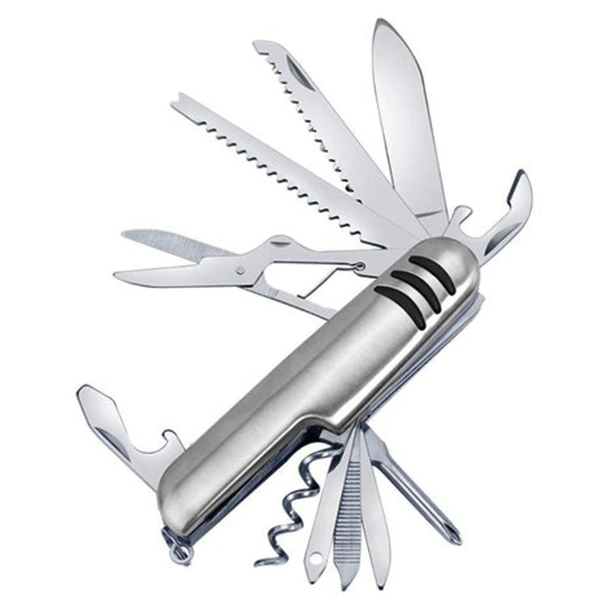 7 In 1 Multifunctional Metal Keychain Stainless Steel Travel Tool With Good Finishing